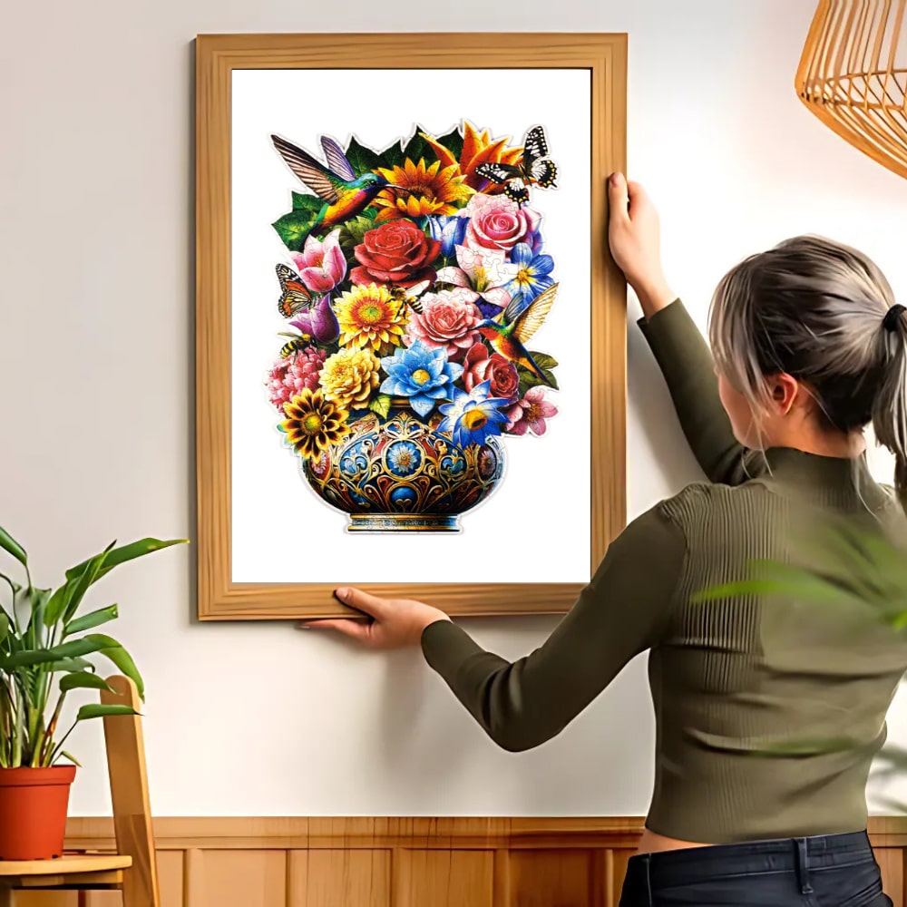 Quebra-Cabeça de Flores para Decoração