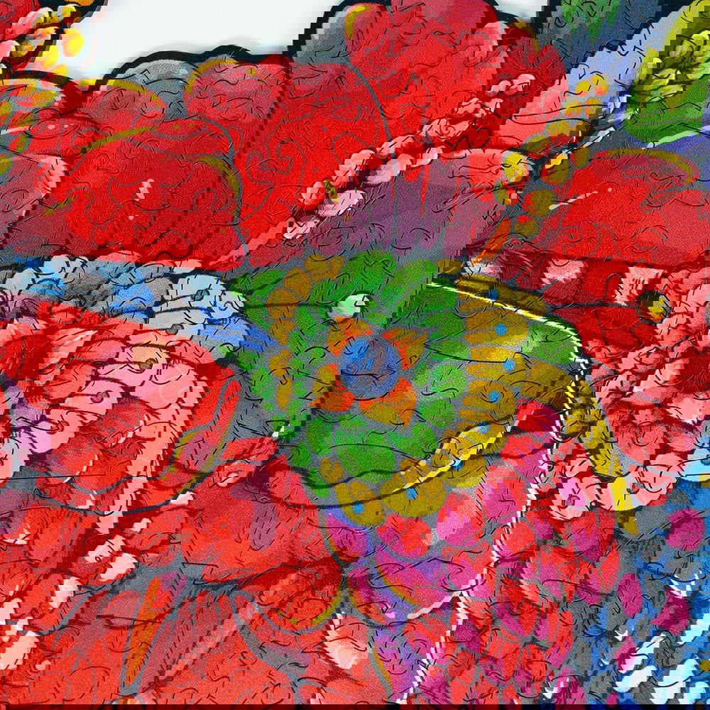 Quebra-Cabeça de Madeira Beija-Flor