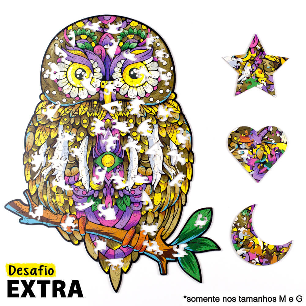 Mini Puzzle: Montar Coração, Estrela e Lua