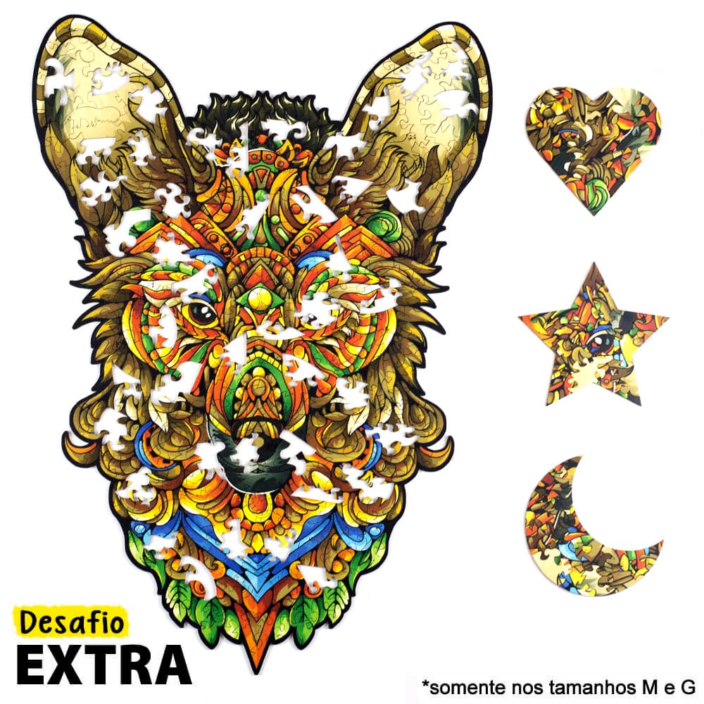 Mini Puzzle: Montar Coração, Estrela e Lua