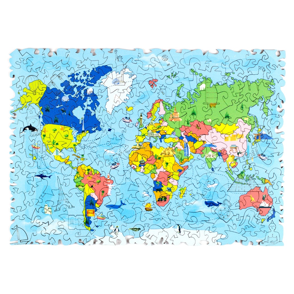 Quebra-Cabeça Mapa Mundi