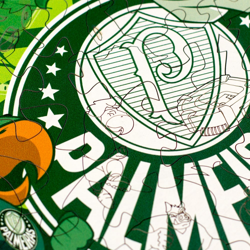 Zoom no quebra-cabeça Palmeiras para Crianças