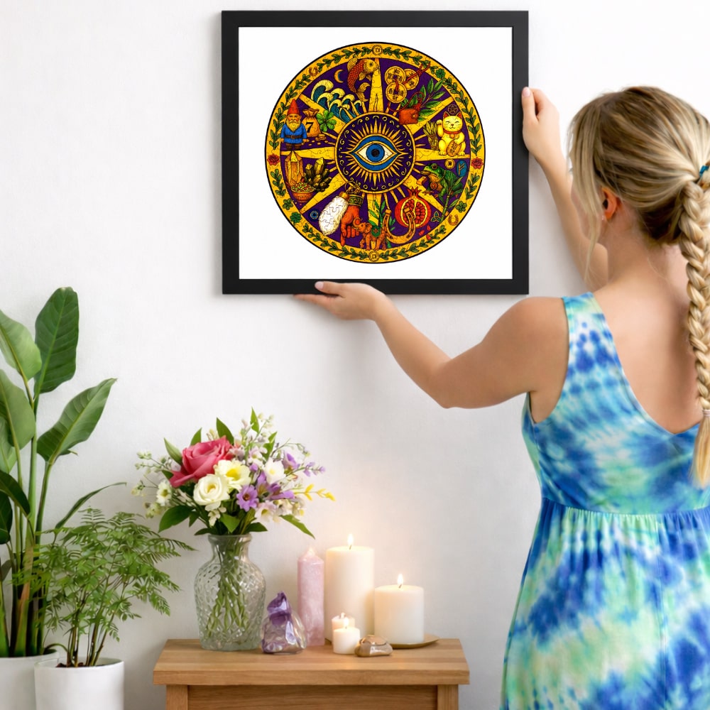 Decoração Mandala da Prosperidade - Amuleto para Atrair Fortuna