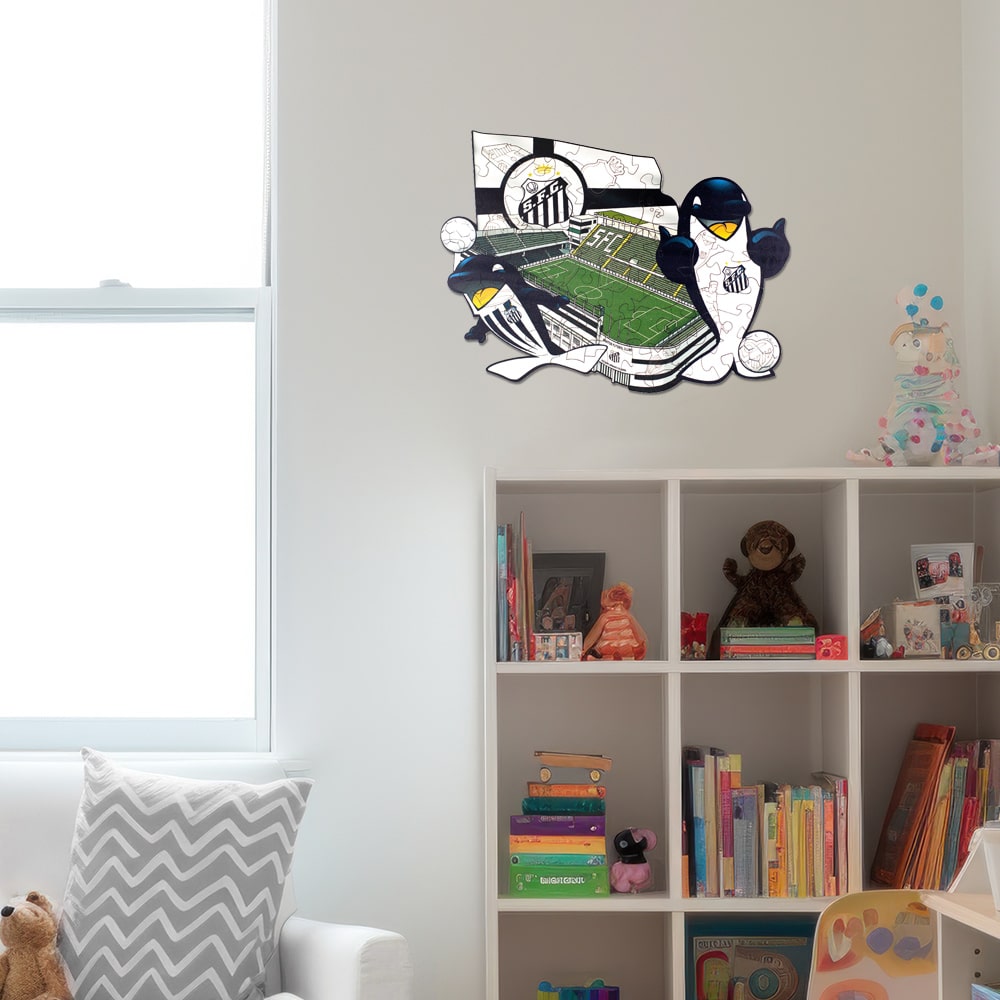 Decoração com Mascotes do Santos e Vila Belmiro