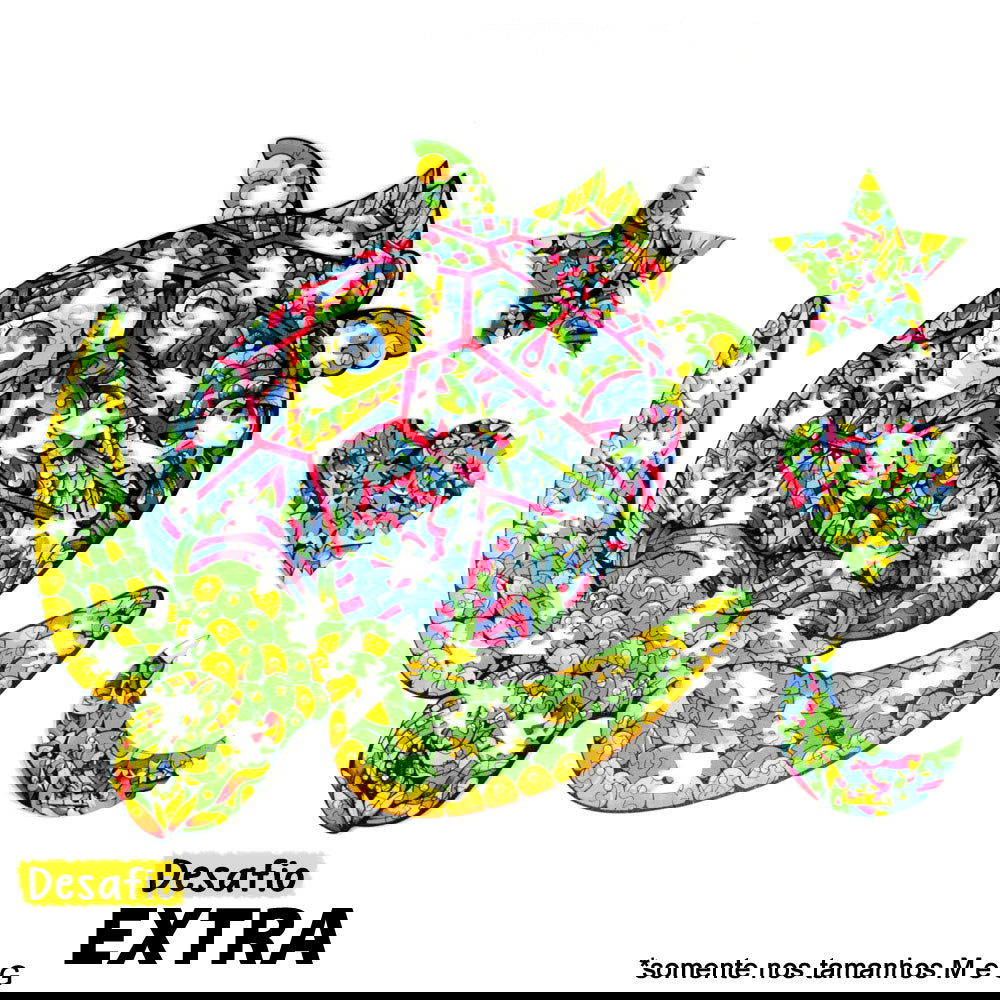 Quebra-Cabeça de Madeira Tartaruga
