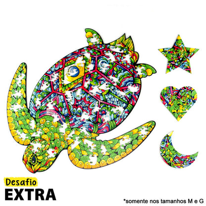 Quebra-Cabeça de Madeira Tartaruga