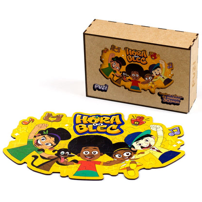 Puzzle Hora do Blec - Personagens Blec, Lara, Yayá, Yuki e Basquiat
