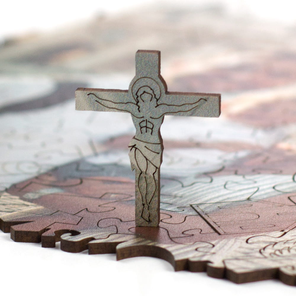 Lembrança de Crisma Personalizada - Quebra-Cabeça de Madeira Premium