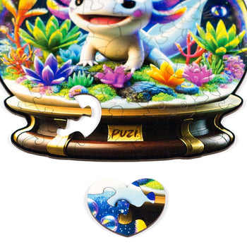 Mini-Puzzle Orbe Axolote - Monte o Coração!