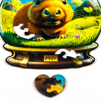 Mini-Puzzle Orbe Capivarinha - Monte o Coração!