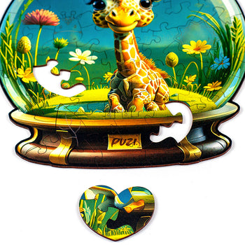 Mini-Puzzle Orbe Girafinha - Monte o Coração!