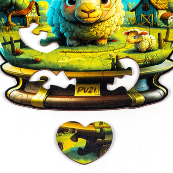 Mini-Puzzle Orbe Ovelhinha - Monte o Coração!
