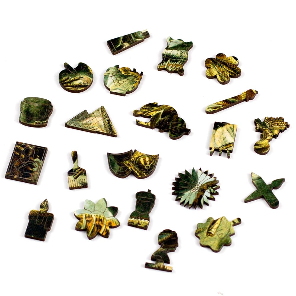 Peças de Madeira Temáticas Lacertilia