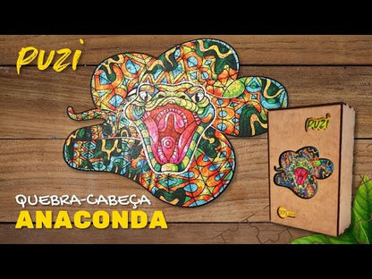 Quebra-Cabeça de Madeira Cobra Anaconda