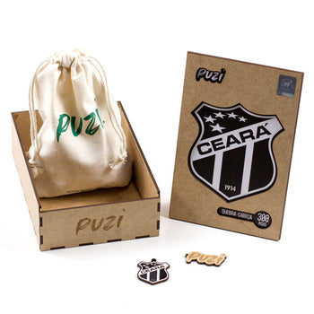 Embalagem mostrando o Quebra-Cabeça Escudo Oficial Ceará Sporting Club da Puzi