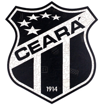 Quebra-Cabeça de Madeira do escudo do Ceará montado por completo