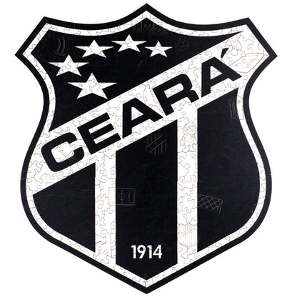 Quebra-Cabeça de Madeira do escudo do Ceará montado por completo