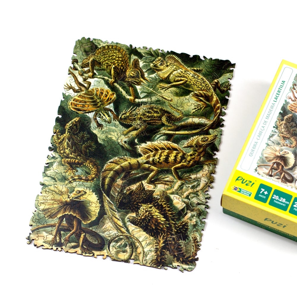 Quebra-Cabeça de Madeira Lacertilia