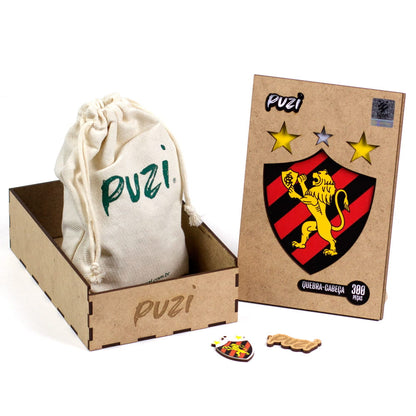 Quebra-Cabeça de Madeira do Sport Recife Oficial com Caixa de Madeira
