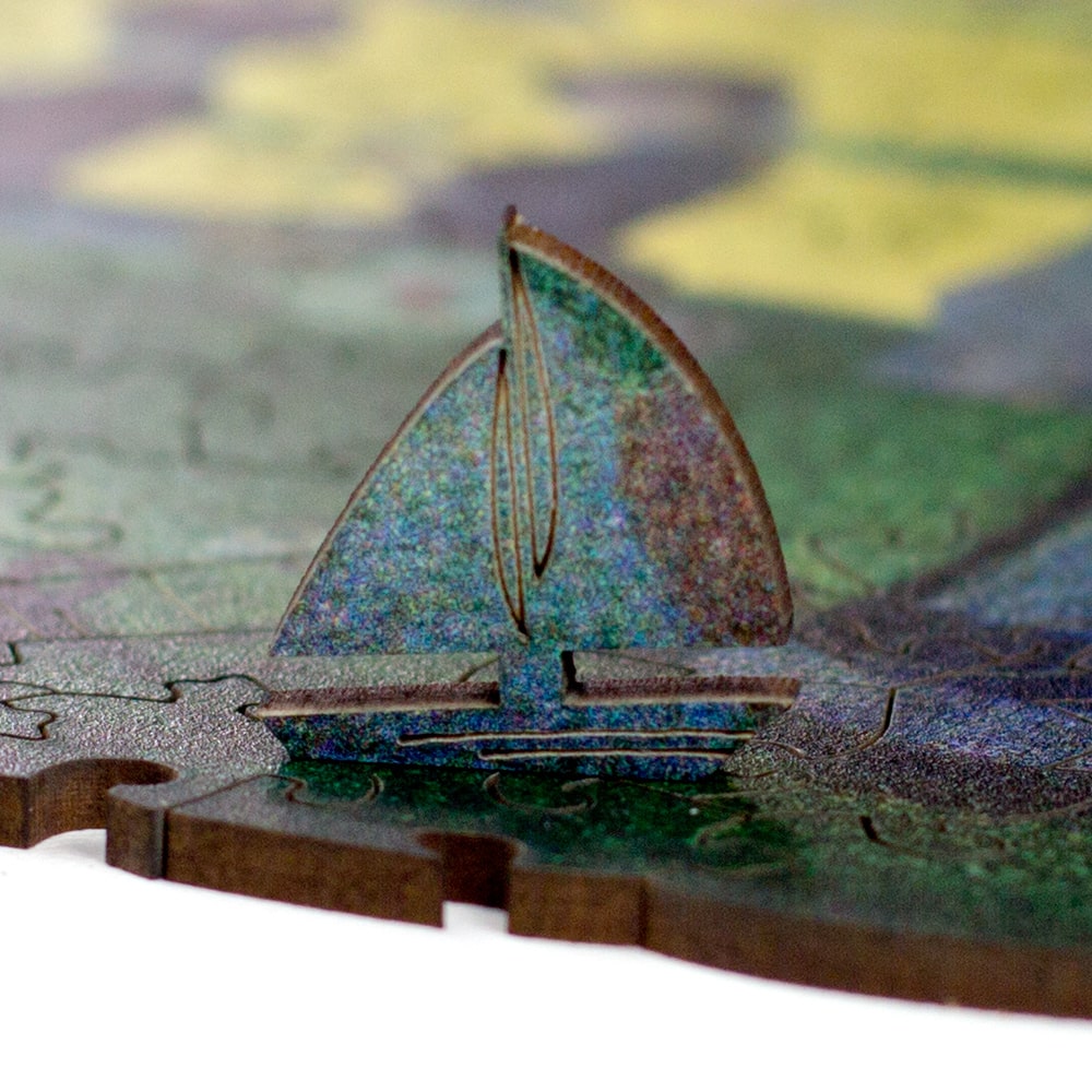 Quebra-Cabeça de Madeira Uma Tarde de Domingo na Ilha de Grande Jatte