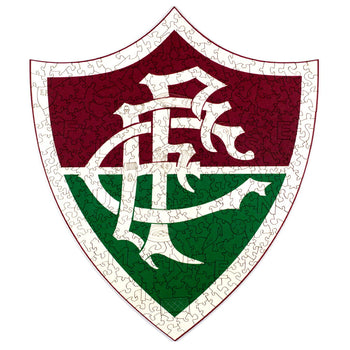 Quebra-cabeça de madeira do Fluminense com escudo oficial montado