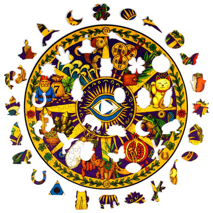 Quebra-Cabeça de madeira Mandala da Prosperidade - Puzi