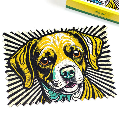 Quebra-Cabeça de Madeira Puzi Pop Art Cachorro