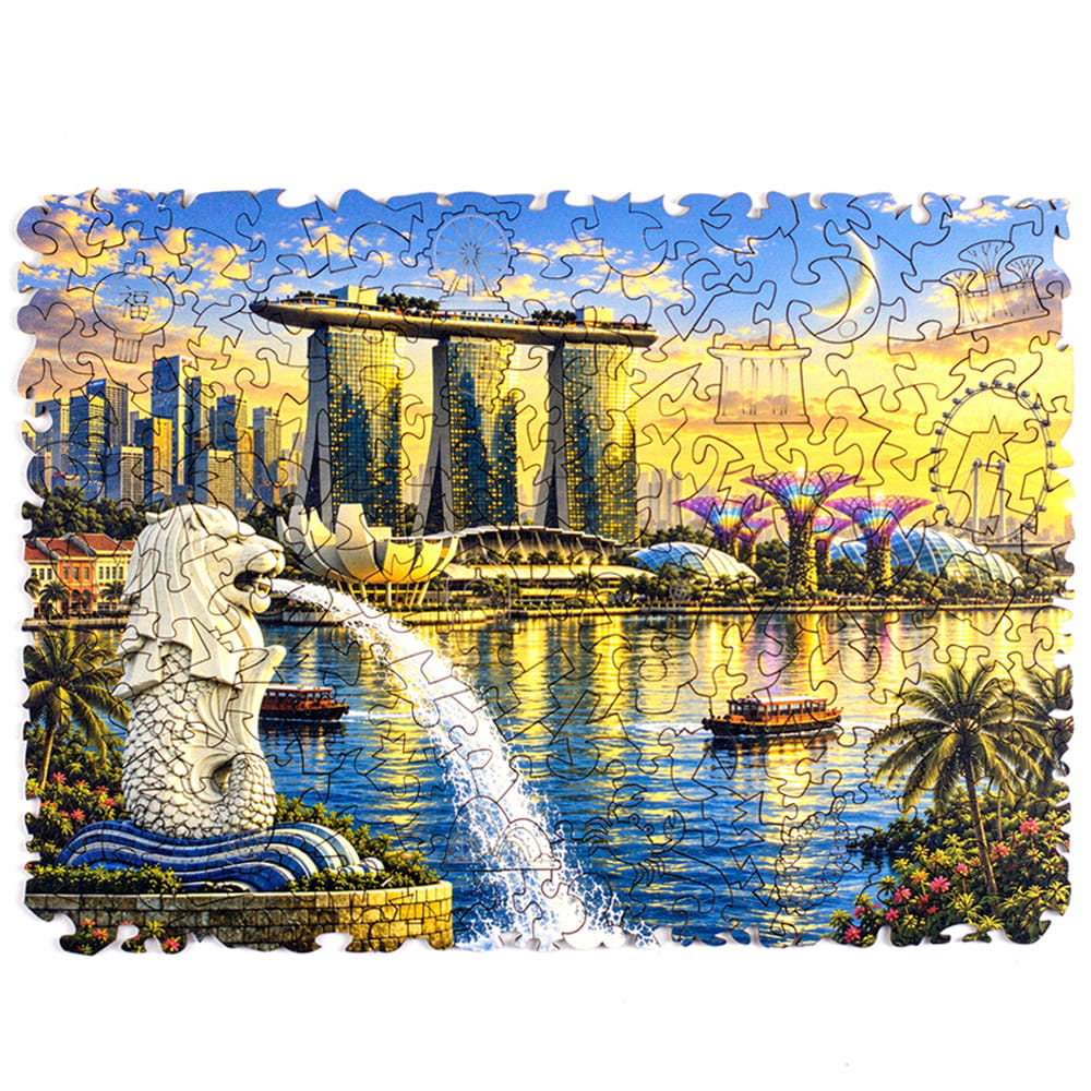 Quebra-Cabeça Singapura Peça Temática