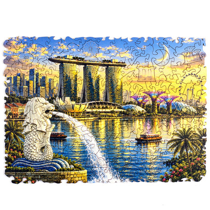 Quebra-Cabeça Singapura Peça Temática