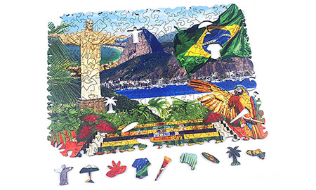 Quebra Cabeça de Madeira do Rio de Janeiro, Brasil