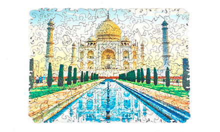 Quebra Cabeça do Taj Mahal com Peças Assimétricas