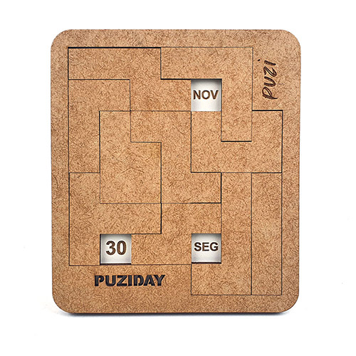 Calendário Diário Puzzle Calendário de madeira Jogar um enigma diferente  para exibir a data Jigsaw Difícil