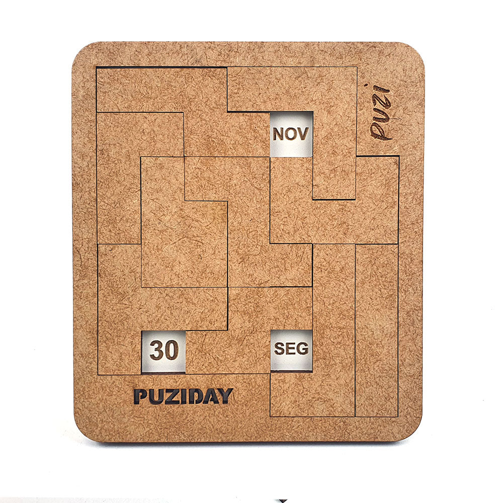 Calendário Diário Puzzle Calendário de madeira Jogar um enigma diferente  para exibir a data Jigsaw Difícil