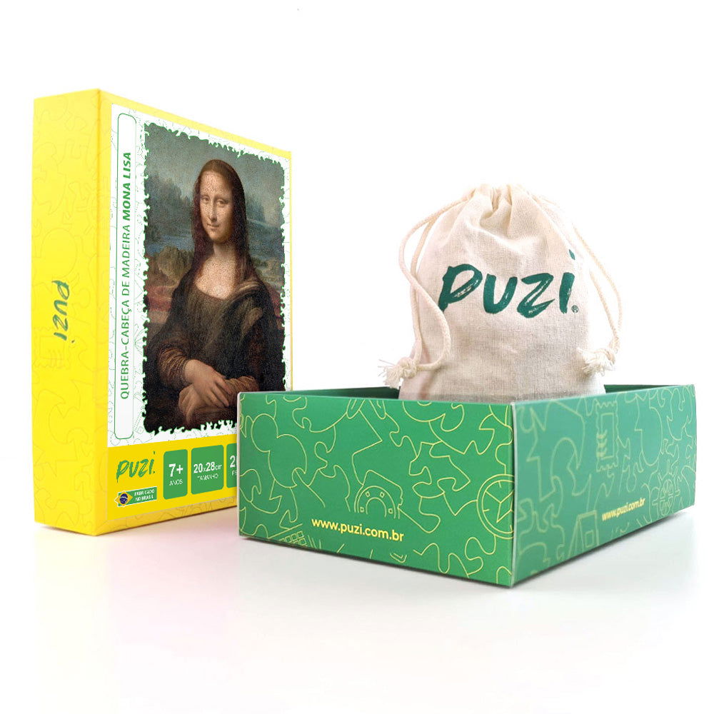 Quebra-Cabeça 500 Peças Puzzle Quadro Mona Lisa 50,8x36 cm em