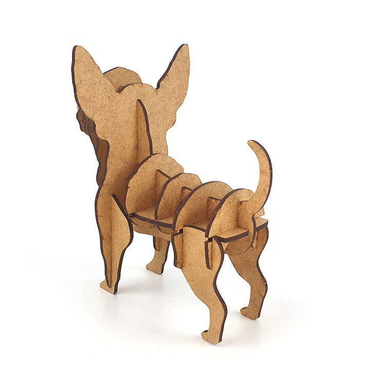 Quebra-cabeça 3d - Cachorro Madeira